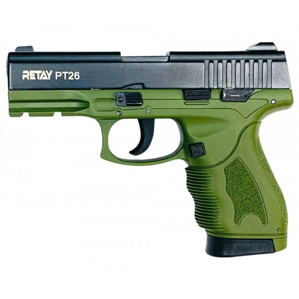СХП Охолощенный пистолет Retay PT26 Full-auto Taurus, кал. 9 мм, зеленый